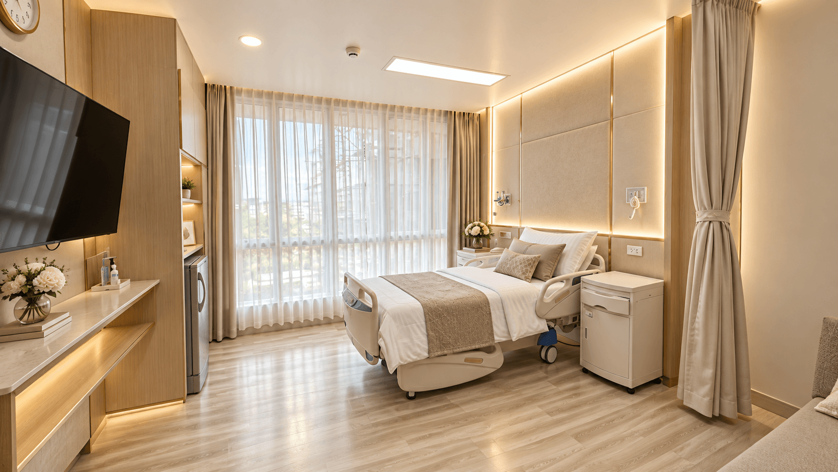 ห้องพักผู้ป่วยภายในศูนย์